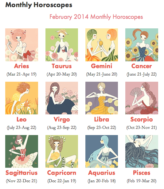 Astrostyle / Astrotwins Monthly Horoscopes February 2014.