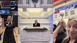 the astrotwins at the new york stock exchange for women's history month